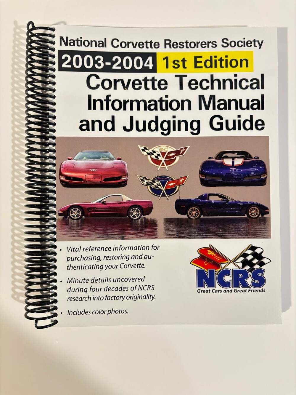 NCRS 2003-2004 1st Edition Corvette Technical Information Manual and Judging Gui